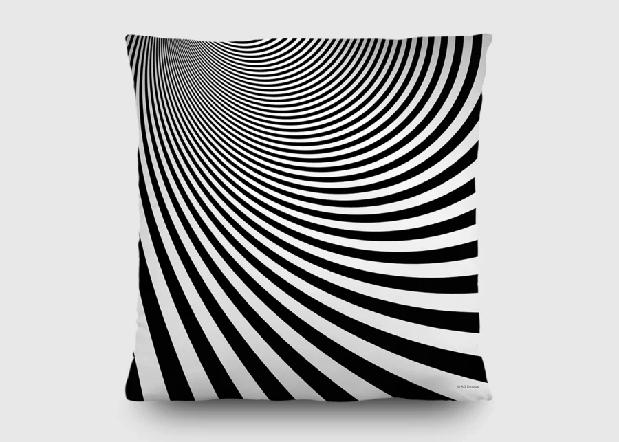 Dekorativní polštářek Černá a Bílá Abstrakce | 45 x 45 cm | CN 3608