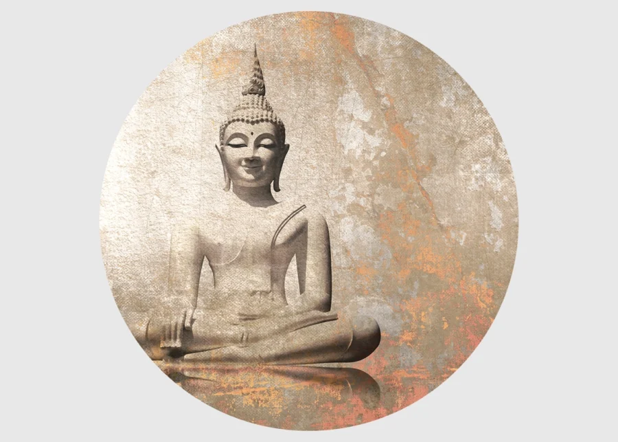 Samolepící vliesová fototapeta na zed' Meditující Buddha | 70 x 70 cm | CR 3202