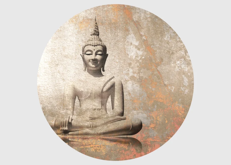 Samolepící vliesová fototapeta na zed' Meditující Buddha | 140 x 140 cm | CR 3302