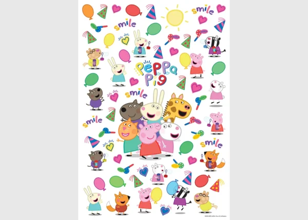 Dětská samolepka na zeď Prasátko Peppa Všichni Přátelé | 42.5 x 65 cm | DKM 1663