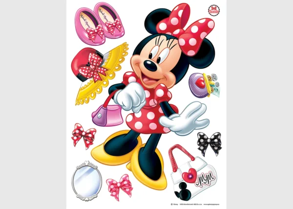 Dětská samolepka na zeď Disney Minnie Nakupuje | 65 x 85 cm | DDK1703