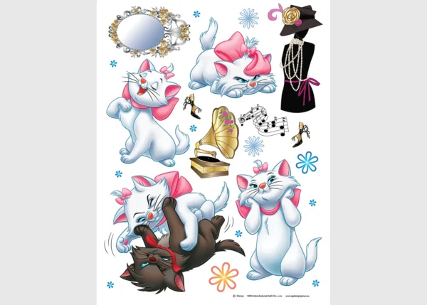 Dětská samolepka na zeď Disney Aristokočky | 65 x 85 cm | DDK1708