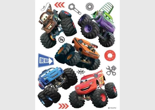 Dětská samolepka na zeď Disney Auta – Velká Kola | 65 x 85 cm | DDK1766
