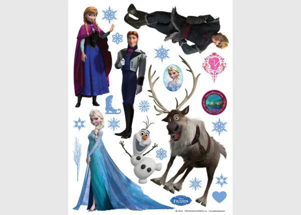 Dětská samolepka na zeď Disney Frozen – Všichni Přátelé | 65 x 85 cm | DDK1776