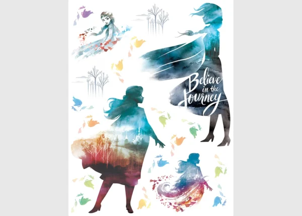 Dětská samolepka na zeď Disney Frozen – siluety | 65 x 85 cm | DDK2319