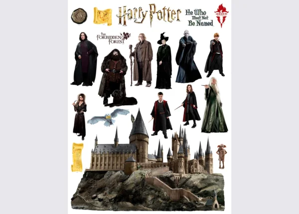 Dětská samolepka na zeď Harry Potter Kouzelné Bradavice | 65 x 85 cm | DK 2347
