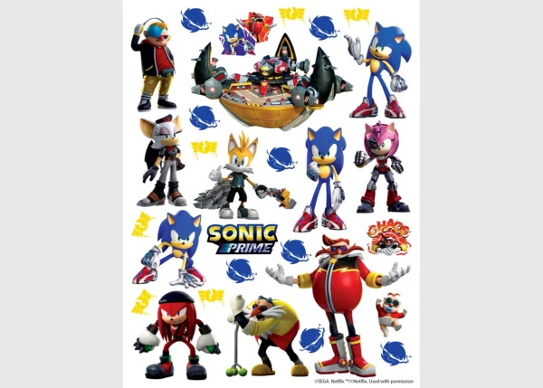 Dětská samolepka na zeď Sonic | 65 x 85 cm | DK 2367