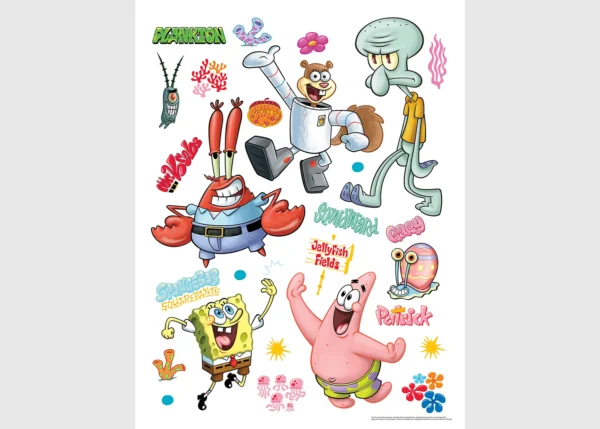 Dětská samolepka na zeď Spongebob Bikini Bottom | 65 x 85 cm | DK 2371