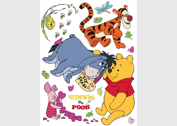 Dětská samolepka na zeď Disney Medvídek Pú – Nejlepší Přátelé | 65 x 85 cm | DDK862