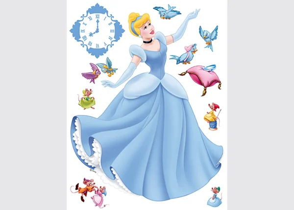 Dětská samolepka na zeď Disney Popelka | 65 x 85 cm | DDK865