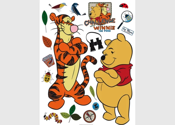 Dětská samolepka na zeď Disney Medvídek Pú – Výzva | 65 x 85 cm | DDK866