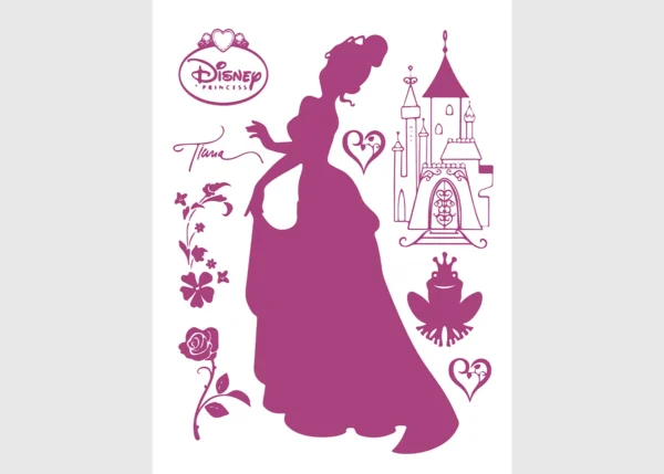 Dětská samolepka na zeď Disney Princezna a žabák | 65 x 85 cm | DDK873