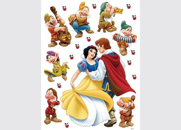 Dětská samolepka na zeď Disney Sněhurka a Princ | 65 x 85 cm | DDK880