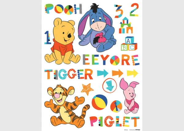 Dětská samolepka na zeď Disney Medvídek Pú – Malí Přátelé | 65 x 85 cm | DDK892
