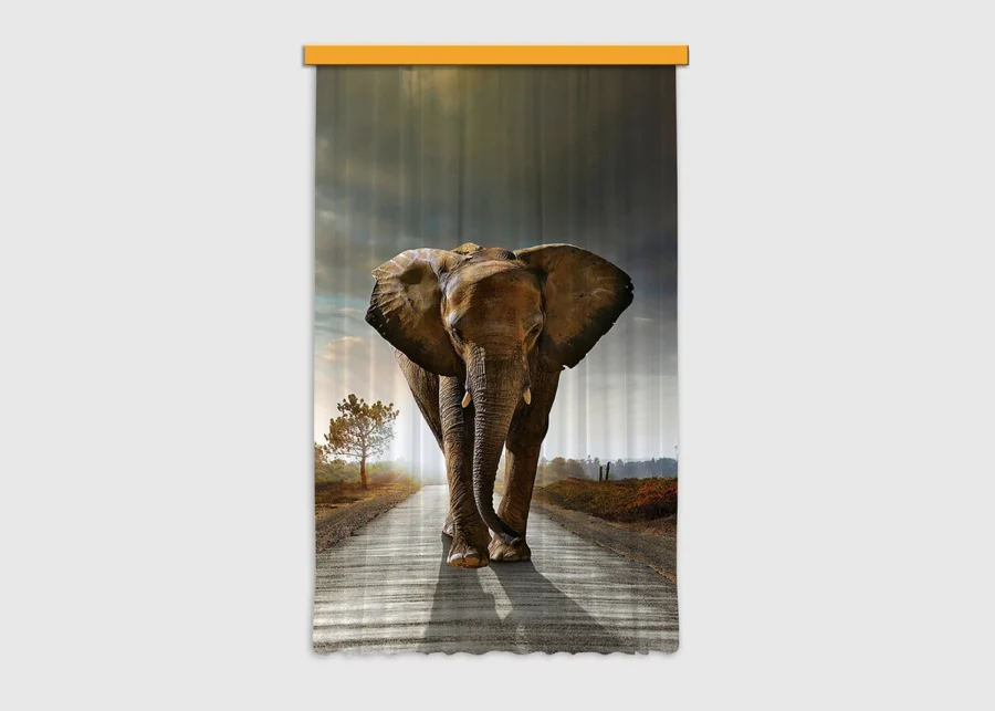 Dekorativní závěs Slon | 140 x 245 cm | FCPL 6507
