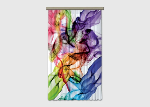 Dekorativní závěs Barevný Magický Kouř | 140 x 245 cm | FCPL 6514