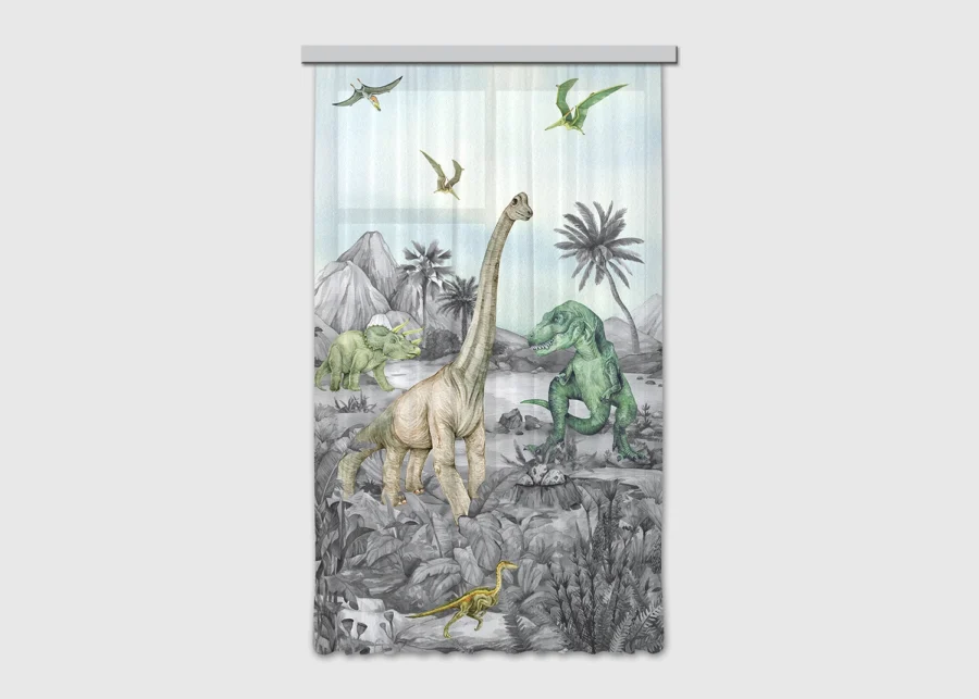 Dětsky dekorativní závěs Dino | 140 x 245 cm | FCSL 7173
