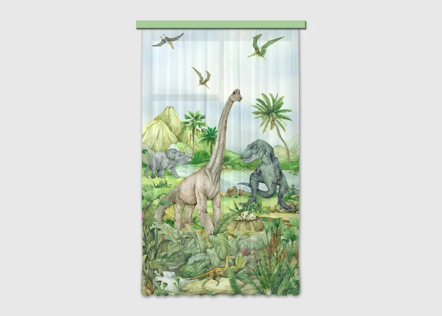 Dětsky dekorativní závěs Dino | 140 x 245 cm | FCSL 7175