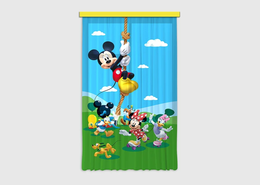Dětsky dekorativní závěs Mickey Mouse | 140 x 245 cm | FCSL 7106