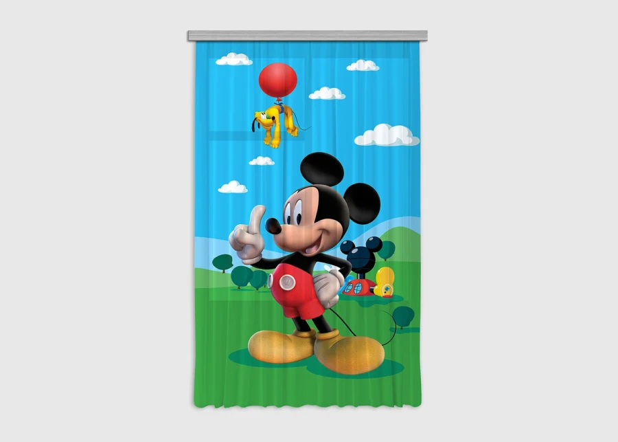 Dětsky dekorativní závěs Mickey Mouse | 140 x 245 cm | FCSL 7141