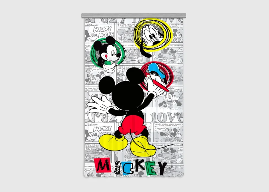 Dětsky dekorativní závěs Mickey Mouse | 140 x 245 cm | FCSL 7142