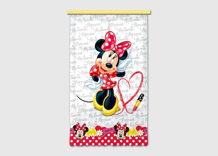Dětsky dekorativní závěs Minnie Mouse | 140 x 245 cm | FCSL 7162