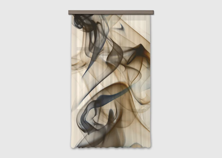 Dekorativní závěs Hnědý Magický Kouř | 140 x 245 cm | FCSL 7592