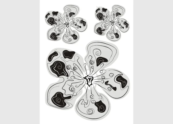 Samolepka na zeď Květiny | 65 x 85 cm | DFL1011