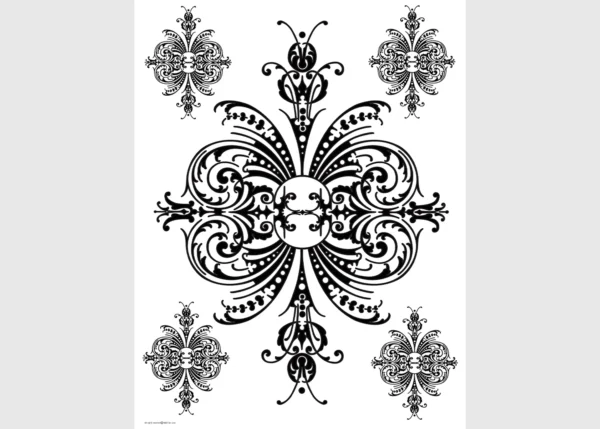 Samolepka na zeď Sametová Ozdoba | 65 x 85 cm | DFL1013