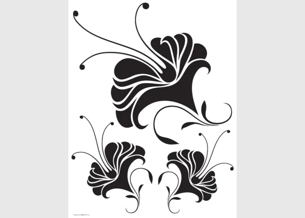 Samolepka na zeď Nostalgické Květiny | 65 x 85 cm | DFL1017