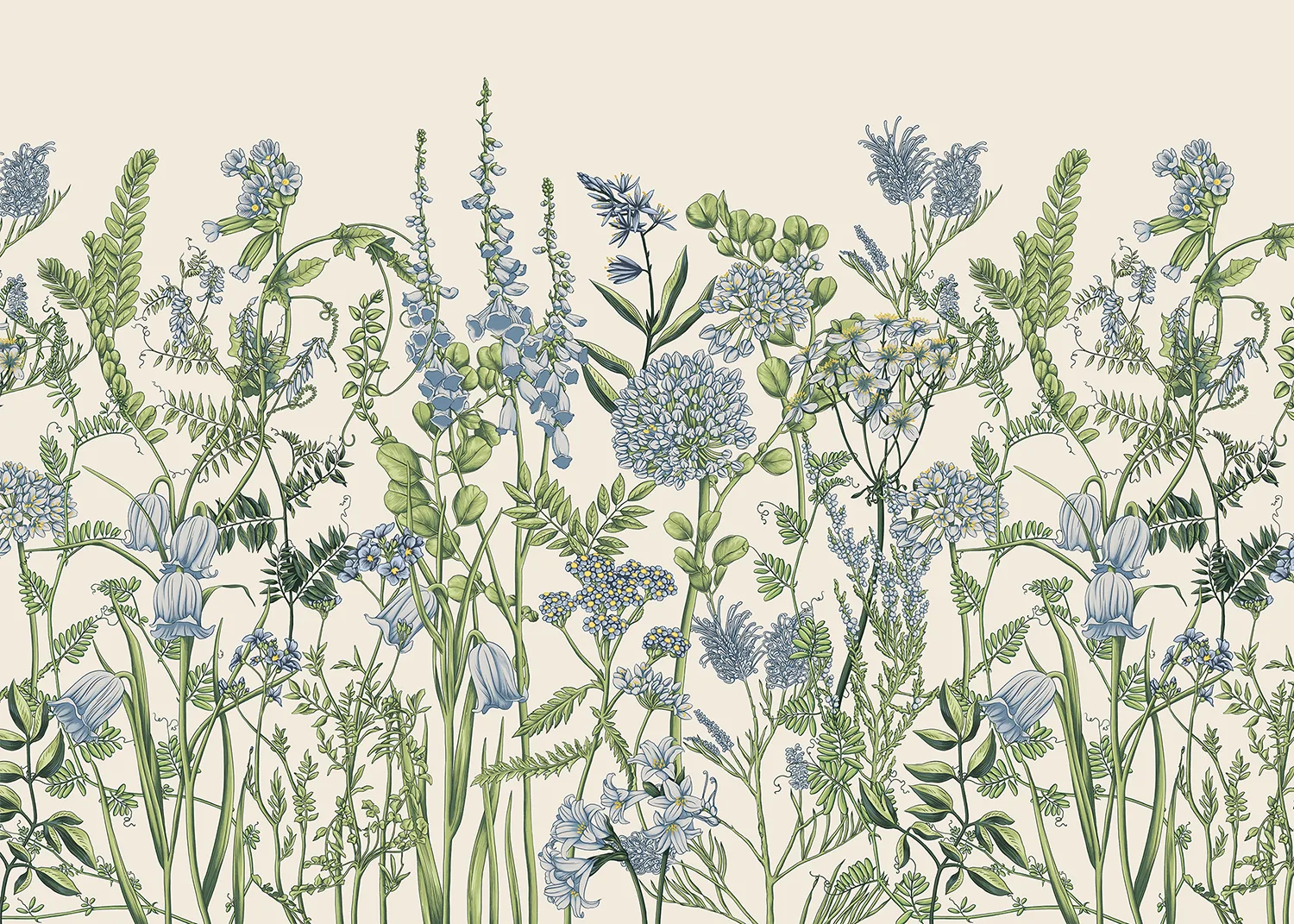 Fototapeta na míru Květy Viky Na Béžové | Vliesová fototapeta na zed' | DFT5P 352411