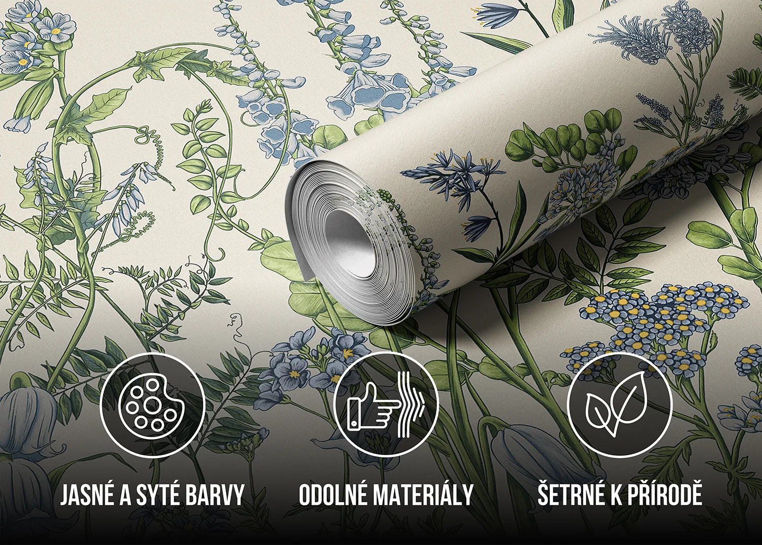 Fototapeta na míru Květy Viky Na Béžové | Vliesová fototapeta na zed' | DFT5P 352411 4