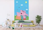 Dětská vliesová fototapeta na zed' Prasátko Peppa s Rodinou | 150 x 270 cm | FTD2P 5615