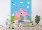 Dětská vliesová fototapeta na zed' Prasátko Peppa s Rodinou | 225 x 270 cm | FTD3P 5169