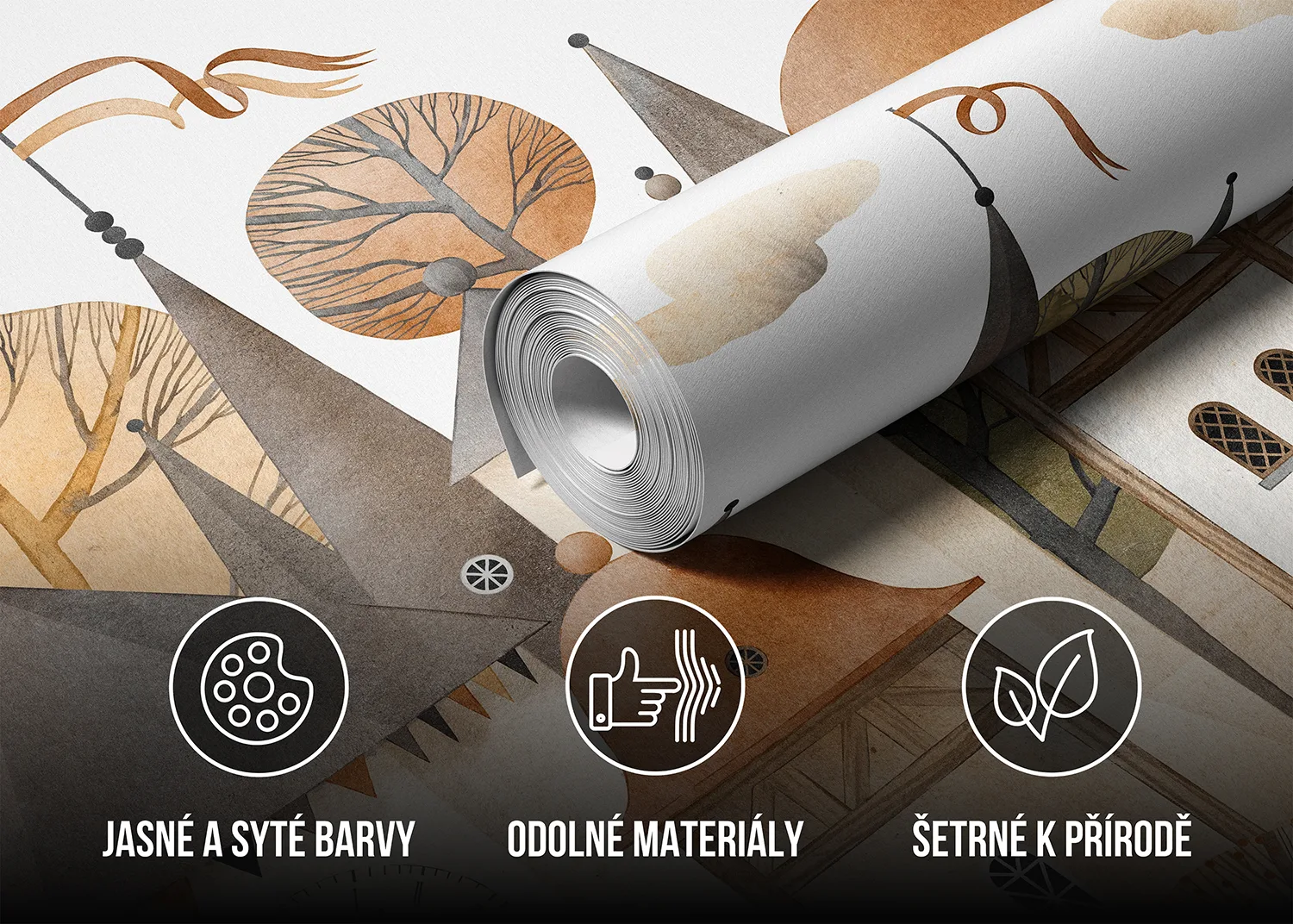 Dětská fototapeta na míru Akvarelové Město | Vliesová fototapeta na zed' | DFTD5P 352395 4