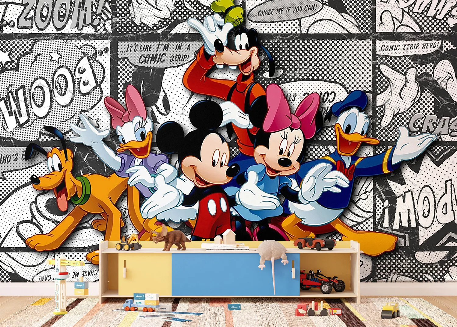 Vliesová fototapeta Mickey Mouse a Kamarádi, Disney | 360 x 270 cm | FTDNXXL 5010