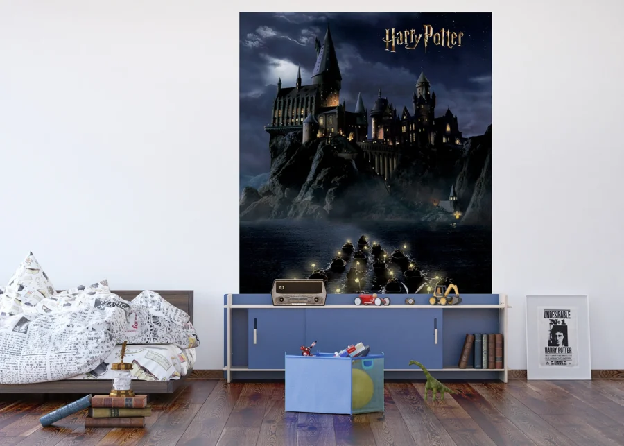 Dětská vliesová fototapeta na zed' Harry Potter a Hrad Bradavice | 252 x 182 cm | FTDXL 1975