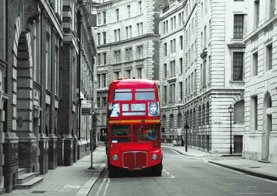 Vliesová fototapeta na zed' Londýnský Autobus | 155 x 110 cm | FTNM 2614