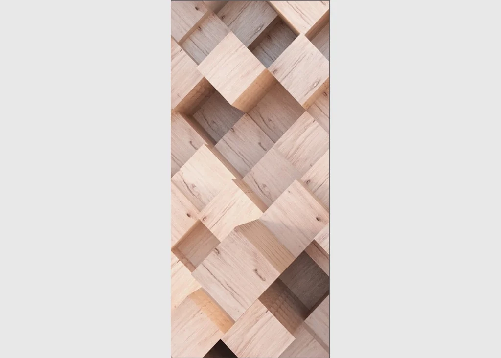 Vliesová fototapeta na zed' Dřevěné Kostky | 202 x 90 cm | FTNV 2931