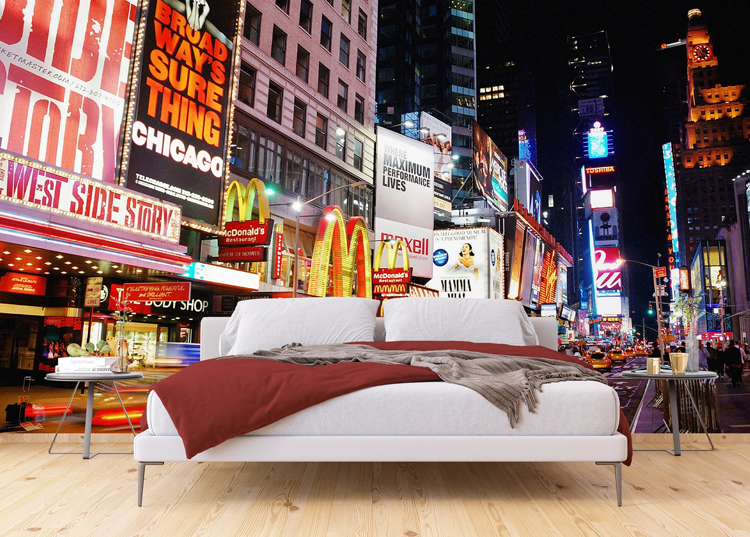 Vliesová fototapeta na zed' Noční Times Square | 360 x 254 cm | FTS 1308