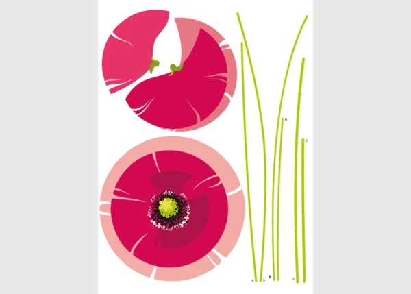 Samolepka na zeď Velký Mák | 65 x 85 cm | DF0470