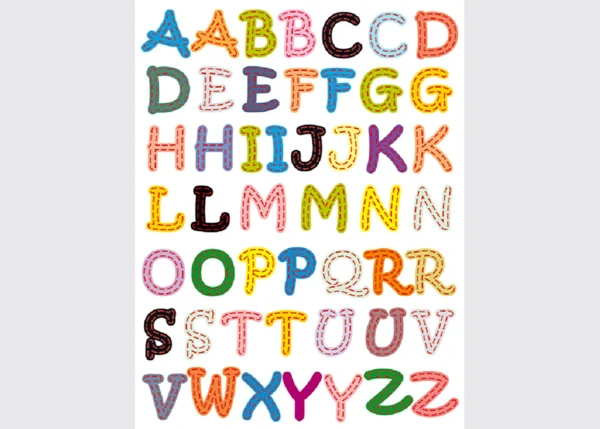 Dětská samolepka na zeď Abeceda | 65 x 85 cm | DK0810