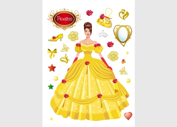 Dětská samolepka na zeď Princezna | 65 x 85 cm | DK0820