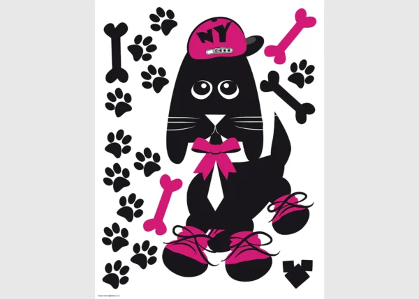 Dětská samolepka na zeď Pes | 65 x 85 cm | DK1026