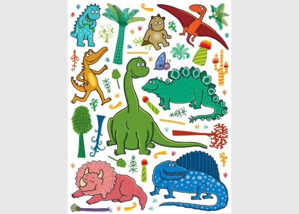 Dětská samolepka na zeď Dinosauři | 65 x 85 cm | DK1048