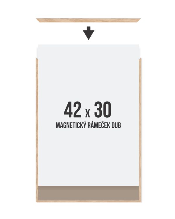 Magnetický rámeček Magno Frame světlý dub | 30 x 42 cm