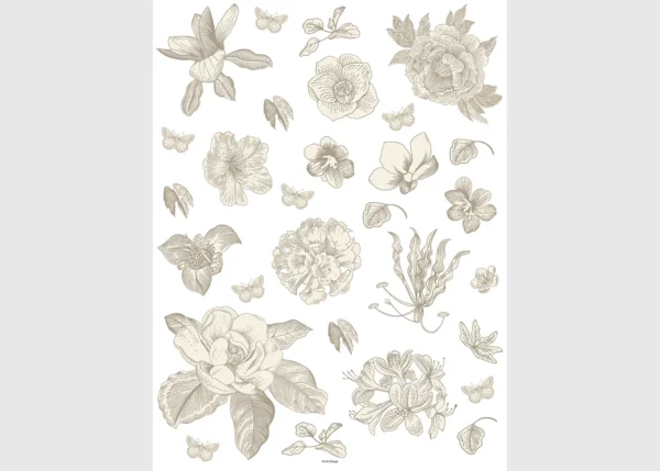 Samolepka na zeď Vyhaslé Květy | 65 x 85 cm | DSB 4203