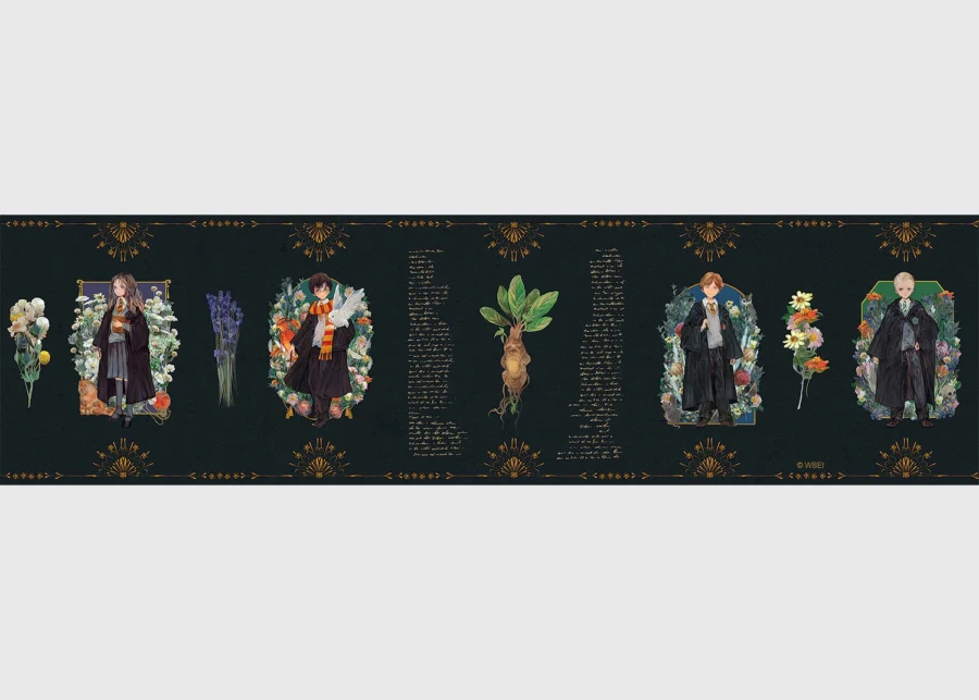Dětská samolepící bordura na zeď Harry Potter | 5 m x 13.8 cm | WBD 8017