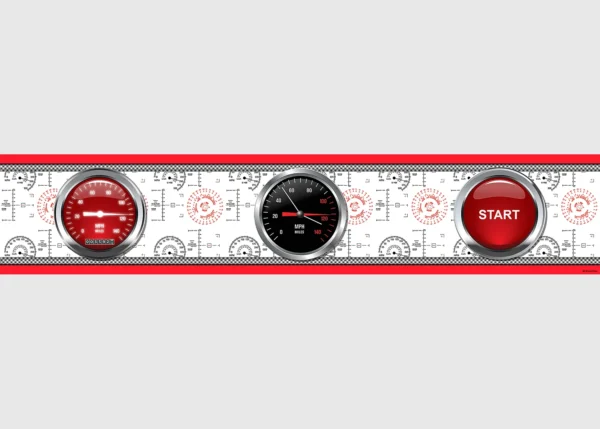 Dětská samolepící bordura na zeď Disney Auta Rychloměr