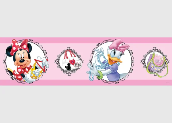 Dětská samolepící bordura na zeď Disney Minnie a Daisy